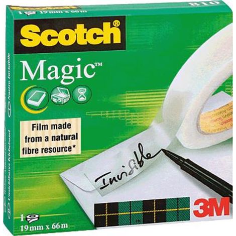 Scotch SCOTCH® Magic™ 810 M8101966 Klebeband Scotch® Magic™ 810 Transparent (L x B) 66 m x 19 mm 1 S
