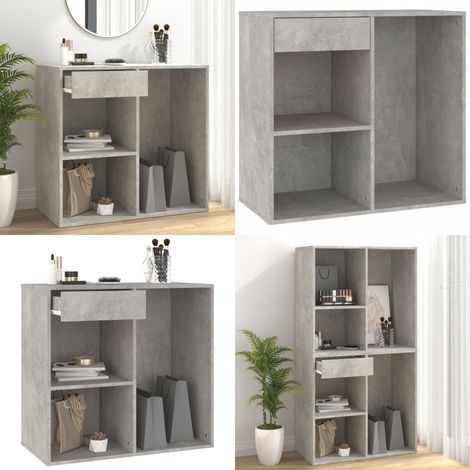 Kosmetikschrank Betongrau 80x40x75 cm Holzwerkstoff - Kosmetikschrank - Schreibtischorganizer - Badezimmeraufbewahrung - Makeup Organizer - Regal - Home & Living (1/5)