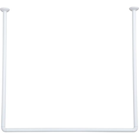 80x80x80 cm u-eckstange aus aluminium - weiss - Tendance