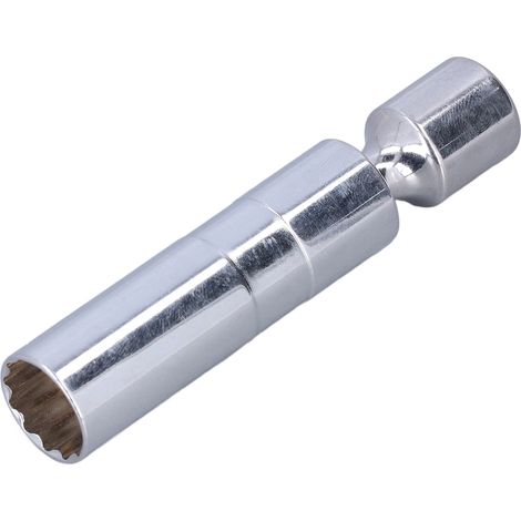 Jeu de douilles 16mm (5/8in) 3/8in à tête magnétique pivotante, acier chromé vanadium, embout carré, paroi mince, 12 points, pour mécanique auto et bricolage. (1/5)