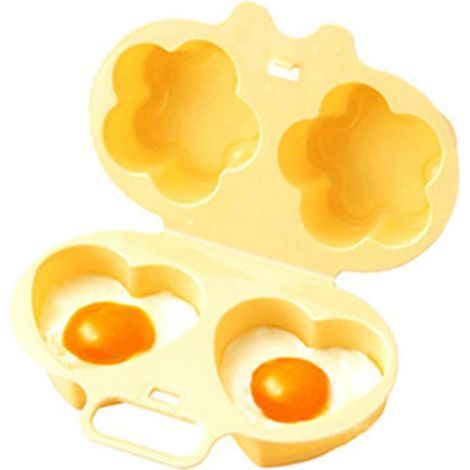 Moule à œuf en forme de cœur pour micro-ondes, cuiseur d'œuf fleur pour four à micro-ondes, ustensile de cuisine (1/5)