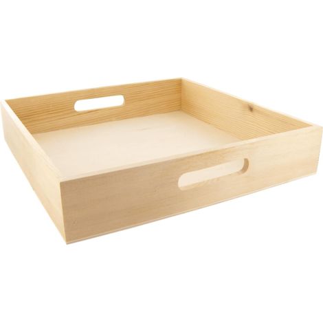 DIY Plateau carré en Bois Brut - 33224cm