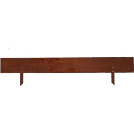 Bordure jardin acier rouillé 105x22cm (1/3)