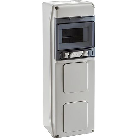 Pcsn6pt - Coffret Pour Prise étanche Ip65 - Prédécoupage 2 Prises - 1 Rangée De 6 Modules - Ide Star (1/5)
