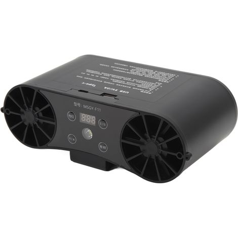 Mini-Hängeventilator, tragbarer Nackenventilator, tragbare Außenklimaanlage mit Kabel, schwarz, 5000 mAh (1/5)
