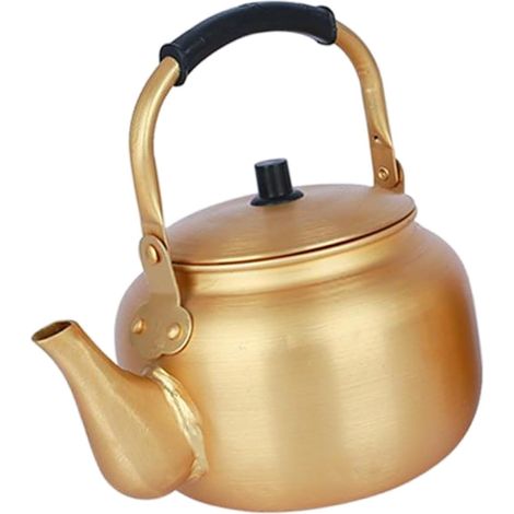 Cafetière légère en aluminium avec finition dorée, idéale pour les voyages et la cuisine, pots d'eau portables en aluminium (1/5)