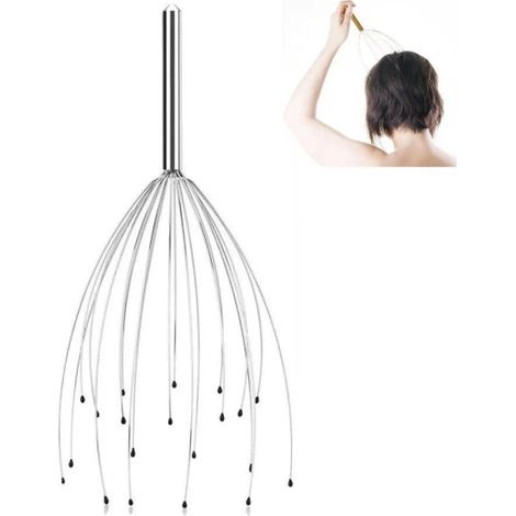 Masseur de tête Orgasmatron - Double Sprout Anti-démangeaisons 1 pièce Argent (1/3)