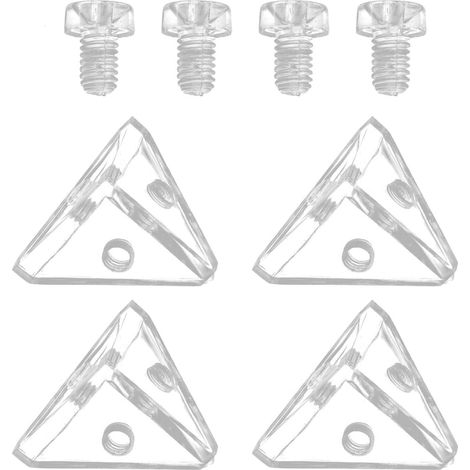 Sets transparenter dreieckiger Acrylhalterungen mit 3