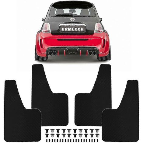 Bavettes de protection pour Fiat 500, 500c, 500l, 500x, 500e, Abarth 595 et 695. Protections anti-éclaboussures, garde-boue, ailerons, autocollant fléché. (1/3)