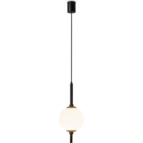 Maytoni The Sixth Sense Lampadario moderno a sospensione Globe Nero 3000K 500lm Paralume bianco (1/5)