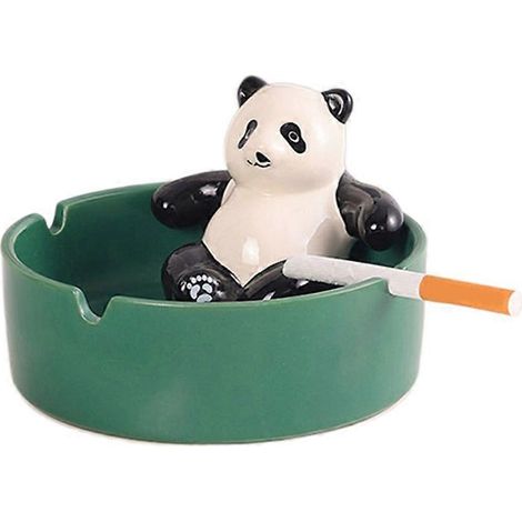 Cendrier panda, cendrier animalier créatif pour la maison, plateau à cendres pour cigarettes d'intérieur (1/4)