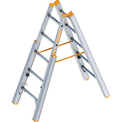 Layher Topic 1061 Treppenstehleiter 2x5 Sprossen (1/4)