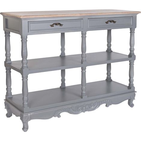 Buffet Paulownia Mdf 117X39X89 2 Cajones Gris (1/5)