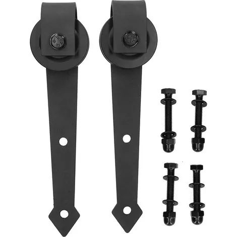 Kit de quincaillerie pour porte coulissante avec galet de suspension en acier au carbone et vis (1/3)