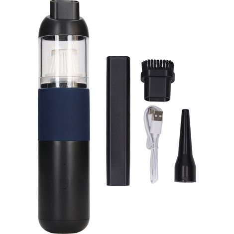 Aspirateur à main sans fil rechargeable 20 000 Pa puissant dépoussiéreur pour voiture et usage industriel, noir et bleu (1/5)