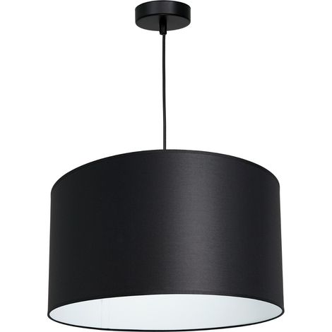 Suspension noire abat-jour tissu Ø40 Arden E27 Luminex