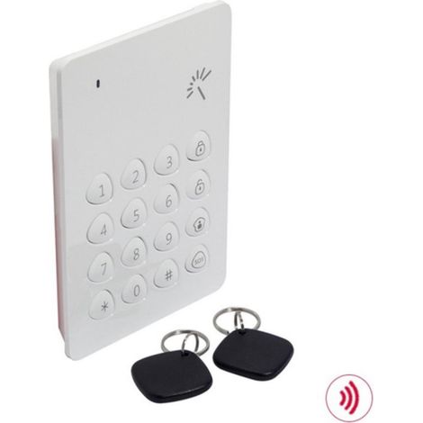 Clavier RFID/NFC bidirectionnel + badges - compatible alarmes - Chacon