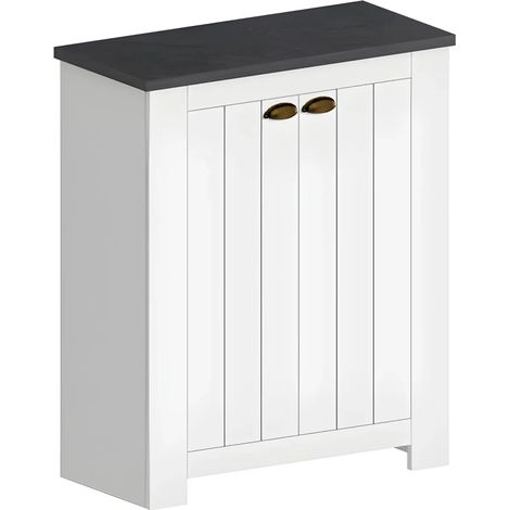 Scarpiera 2 Ante Mobile Ingresso Bianco Report 4 Ripiani 84x42x100 cm