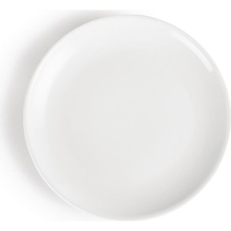 Assiettes Plates Rondes en Porcelaine Blanche 280 mm - Lot de 6 - Olympia