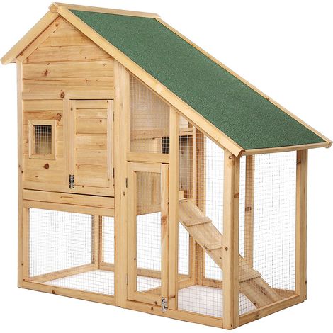 lionto Kaninchenstall Kleintierstall Hasenvilla 140x65x119 cm