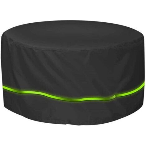 Funda impermeable para muebles de jardín de exterior, XU, funda para muebles de jardín de tela Oxford 210D, resistente al viento y a los rayos UV, funda protectora para mesa de jardín, redonda de 128x