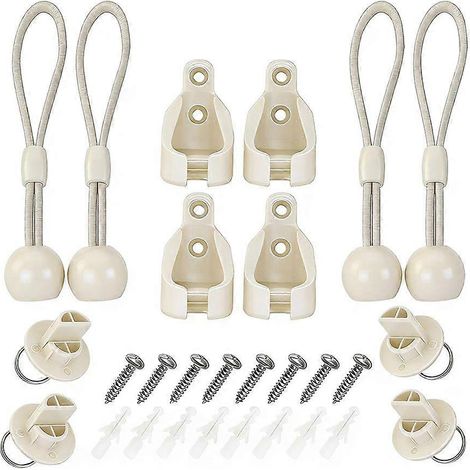 Kit de 4 pièces de rechange pour store enrouleur extérieur Coolaroo : tendeurs élastiques et embouts de fixation. (1/5)