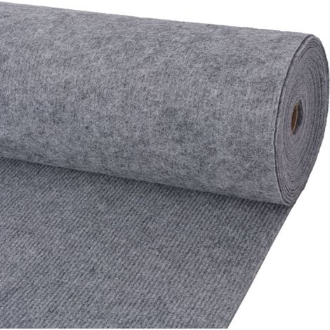 vidaXL Exhibition Carpet Rib 1.2x10 m Grey (1/3)