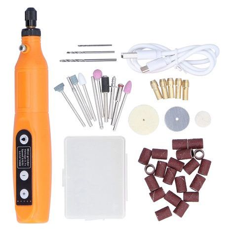 Mini Kit de Meuleuse électrique Stylo de Meulage électrique Outil de Gravure Rechargeable avec Meules pour le Polissage et le Meulage (1/4)