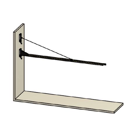 Brazo basculante de pared tipo S9 KEMPER Para cortinas Longitud 2.000 mm