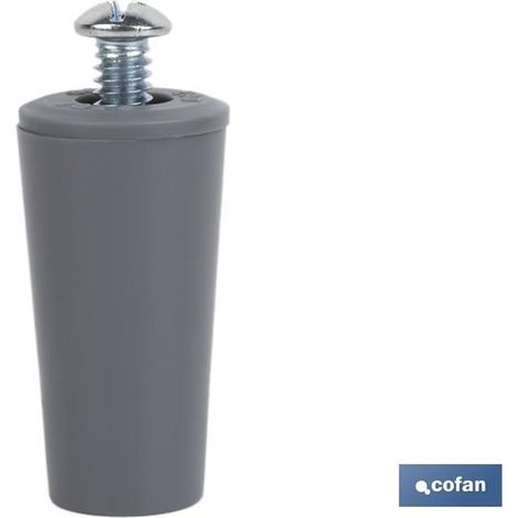 Blindstopper 40 mm grau mit M-6-Schraube