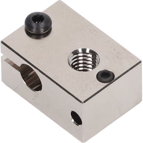 Bloc chauffant imprimante 3D en laiton haute dureté résistant haute température, pièce précise de rechange pour V6, laiton nickelé (1/5)
