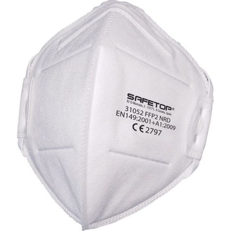 Mascarilla plegable vertical SAFETOP sin válvula FFP2 (20 uds)