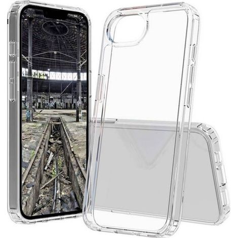 Coque Arriere - iPhone 16e - Verre Acrylique Resistante Aux Rayures - TPU Absorbant Les Chocs - Compatible Charge Inductive - 1 Piece