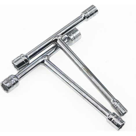 Clés à Douille en T Courtes 8-10-12mm et 10-12-14mm - Jeu de Clés Triple à Douille Compactes pour Moto et Auto - Outillage Multifonction (1/5)