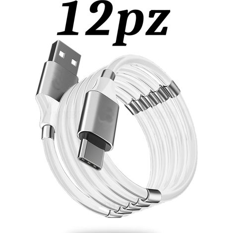 Cavo di Ricarica Magnetico 12pz Filo Caricatore 1m Ingresso Tipo C Cavo LD-9186 (1/5)