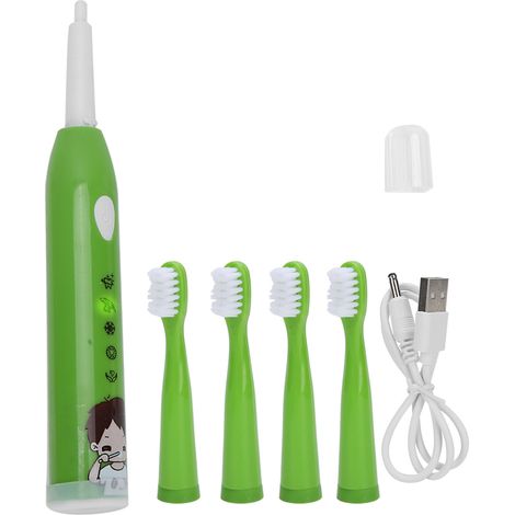 Brosse à dents électrique sonique rechargeable, étanche et blanchissante - Vert (1/5)