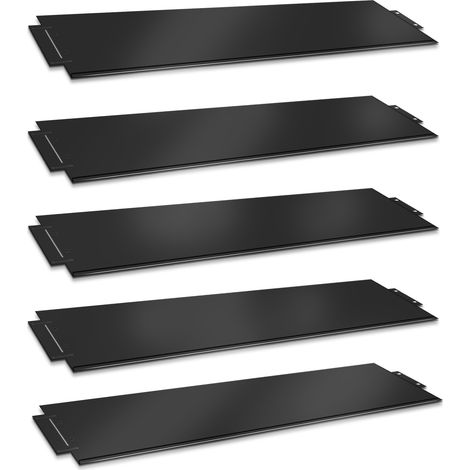 AUFUN Bordure de Jardin Exterieur, 5m Gazon Bordures en Acier Galvanisé pour Jardin Plantes Potager, 15 cm hauteur, Noir (1/5)