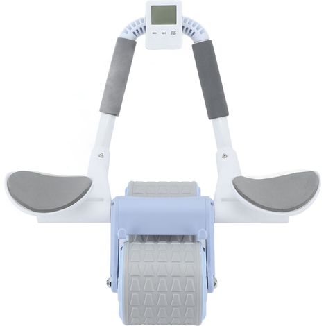 Roue abdominale à rebond avec minuteur pour renforcer les muscles abdominaux et profonds - Appareil de musculation abdominale à domicile - Bleu (1/5)