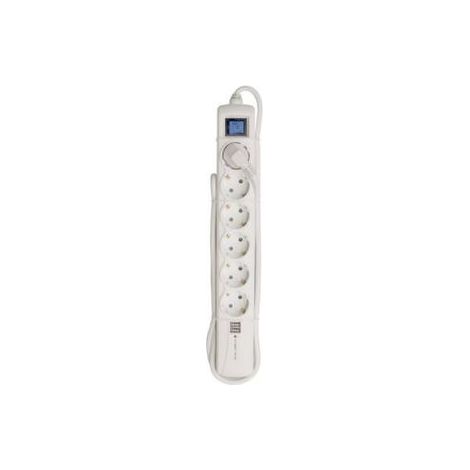 ORION91 6-Socket and 2-USB Power Strip, 1.5M White Extension with 3x1.5mm Cable for Home or Office Use, featuring multiple sockets and USB charging options for versatile connectivity.