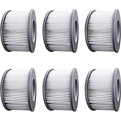 Lot de 6 filtres de jacuzzi pour piscines gonflables MSPA, version améliorée, cartouche de filtre compatible avec tous les jacuzzi actuels (1/5)
