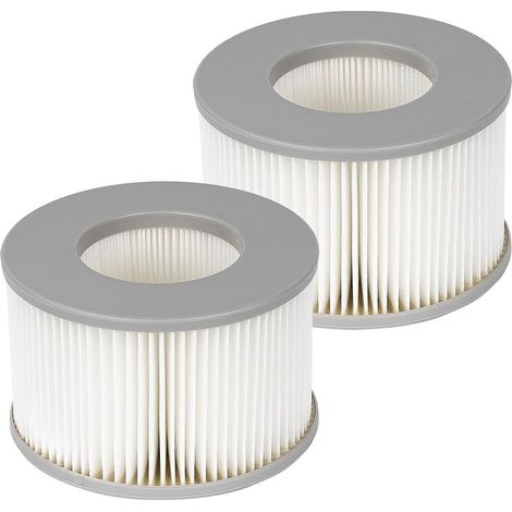2 cartouches filtrantes, compatibles avec jacuzzis gonflables MSPA et piscines gonflables, taille 8 cm x 11 cm, pour filtration fine (1/4)