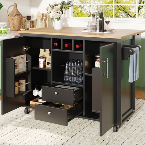Mobile cucina con piano a ribalta e ruote OKMYHOME (1/5)