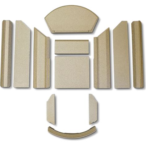Habillage de foyer pour poêles à cheminée Liva 3 de Lotus - vermiculite - 12 pièces