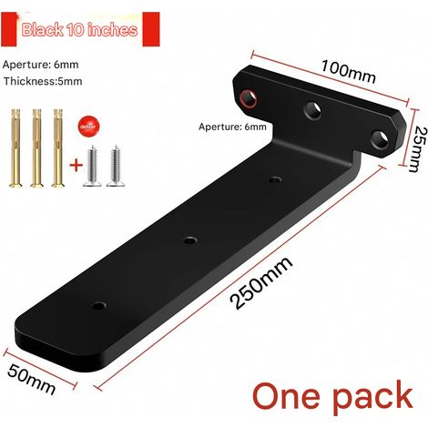 Staffa triangolare a parete, mensola a scomparsa, telaio di supporto portante, spessore 5 mm, superficie di appoggio spessa 250 mm (1/5)
