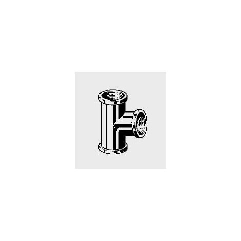 Viega Raccordo a T, Rp1 1/2, Rp2 1/2, Rp3 1/2 ottone, cromato Modello 1622, 105525