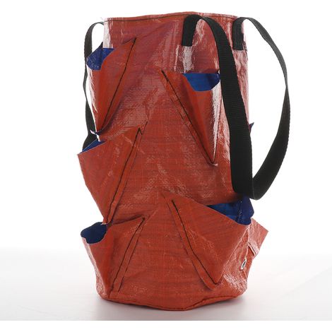 [Bolsas de cultivo] [Sin marca] [3 galones] Maceta extensible de PE irrompible con 16 bolsillos para fresas, flores y jardineras de balcón. (1/3)