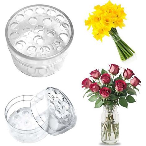 Twister Bouquet Holder - Transparent Spiral Flower Arrangement Support for Vases - DIY Floral Design Tool - 2 Pieces