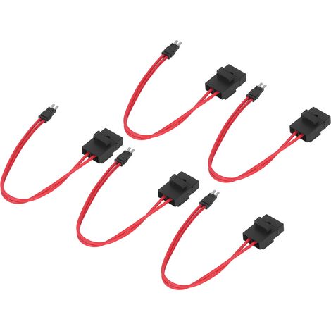 5 pièces Porte-fusible Automobile Mini avec Câble Renforcé pour Voiture, 20A 16AWG, Inclut 5 Fusibles ACM à Longues Pattes 9.1mm (1/5)