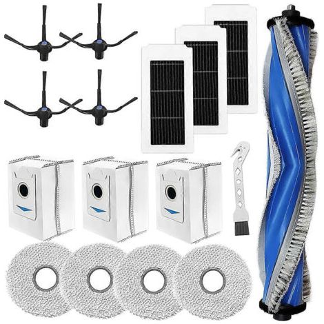 BARKBUSTERS Pièce de rechange pour aspirateur Ecovacs Deebot X5 Omni / X5 Pro : brosse latérale principale, filtre HEPA et serpillière. (1/5)