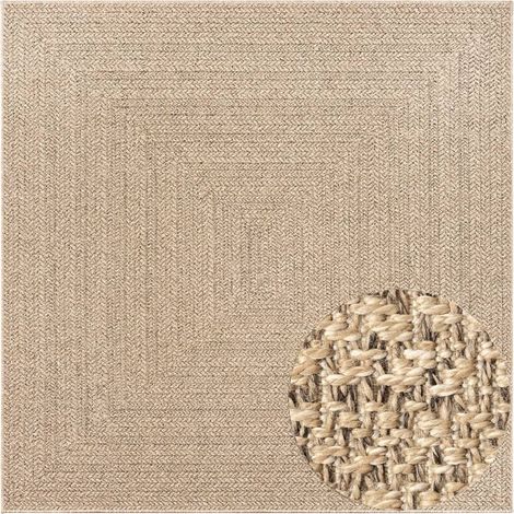 Tapis ZIZUR 240x240 aspect de jute intérieur et extérieur (1/5)